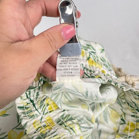 Cali 1850 Tropical Palm Leaf Linen Blend Straight Leg Pants Drawstring Waist XS - Picture 9 of 15